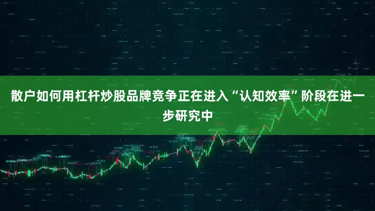 散户如何用杠杆炒股品牌竞争正在进入“认知效率”阶段在进一步研究中